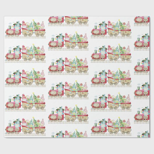 Weihnachtszugpapier Geschenkpapier (Flach)