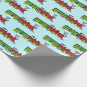 Weihnachtszugpapier Geschenkpapier (Ecke)