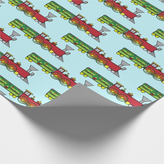 Weihnachtszugpapier Geschenkpapier (Ecke)