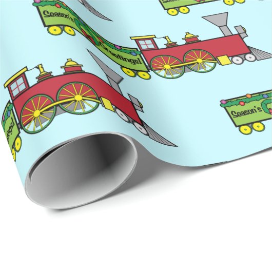 Weihnachtszugpapier Geschenkpapier (Rolleneckpunkt)