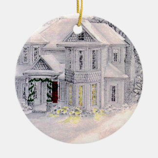 WeihnachtsZuhause ist-, wo das Herz Verzierung ist Keramikornament