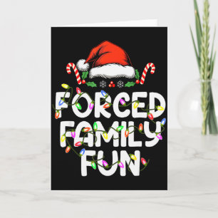 Weihnachtszwangs-Familienspaß-Pyjamas Karte
