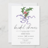 Weihnachtszweig-Brautparty Einladung (Vorderseite)