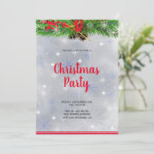 Weihnachtszweig Einladung (Stehend Vorderseite)