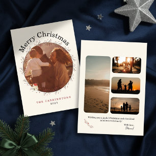Weihnachtszweig-Feiertags-Fotokarte Feiertagskarte