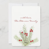 Weihnachtszweig-Fotokarte Feiertagskarte (Rückseite)