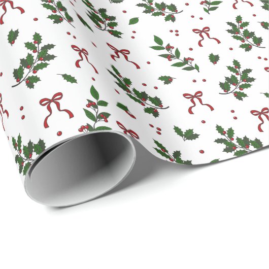 Weihnachtszweig Geschenkpapier (Rolleneckpunkt)