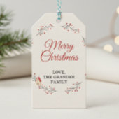 Weihnachtszweig mit Beeren Geschenkanhänger