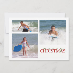 Weihnachtszweig MULTI zweiseitige Fotokarte Feiertagskarte