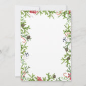 Weihnachtszweige Babyduschgeschlecht neutral Einladung (Rückseite)