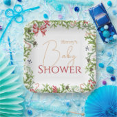 Weihnachtszweige Babyduschgeschlecht neutral Pappteller (Party)