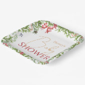 Weihnachtszweige Babyduschgeschlecht neutral Pappteller (Gewinkelt)