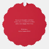 Weihnachtszweige Foto Weihnachtskarte Ornament Karte (Rückseite)