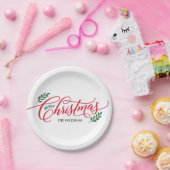 Weihnachtszweige Frohe Weihnachts-Party-Teller Pappteller (Party)