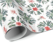 Weihnachtszweige Geschenkpapier (Rolleneckpunkt)