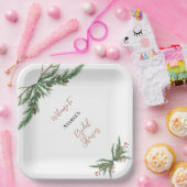 Weihnachtszweige in Rot und Grün Pappteller (Party)