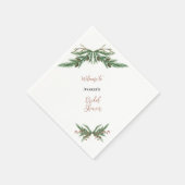 Weihnachtszweige in Rot und Grün Serviette (Ecke)