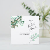 Weihnachtszweige Rote und Grüne Dusche Einladung (Stehend Vorderseite)