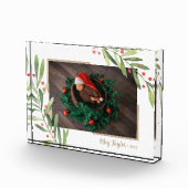 Weihnachtszweige und Berries Custom Fotoblock (Rechts)