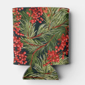 Weihnachtszweige und Berries Dosenkühler (Rückseite)