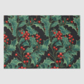 Weihnachtszweige und Berries Seidenpapier (Vorderseite)