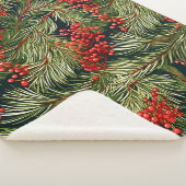 Weihnachtszweige und Berries Sherpadecke (3/4)