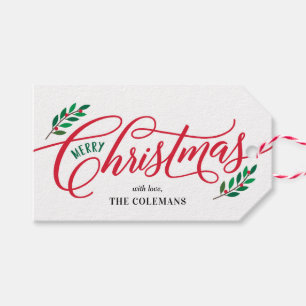 Weihnachtszweige Weihnachtsgeschenke Tags Geschenkanhänger