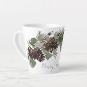 Weihnachtszweige Zapfen Milchtasse (Linke Ecke)