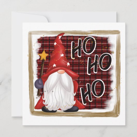 Weihnachtszwerg fühlen feiertagskarte (Vorderseite)