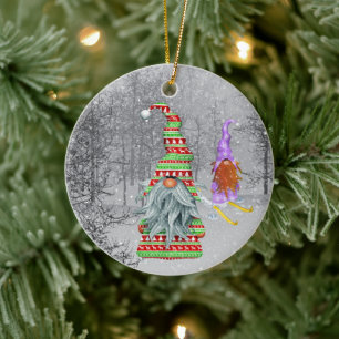 Weihnachtszwerg fühlen keramik ornament