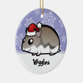 Weihnachtszwergartiger Hamster Keramik Ornament (Rechts)