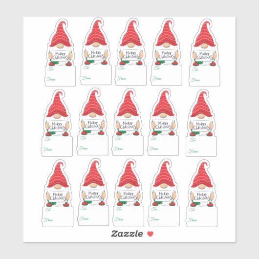 Weihnachtszwerge Aufkleber (Blatt)