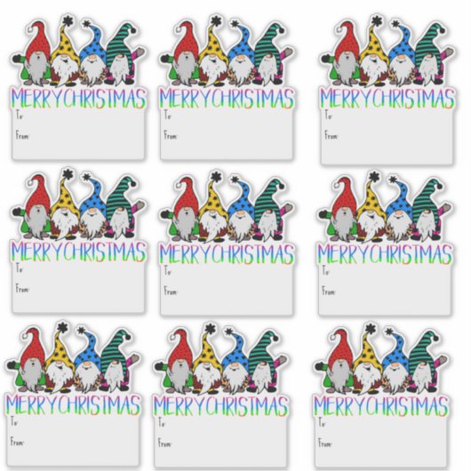 Weihnachtszwerge Aufkleber (Vorderseite)