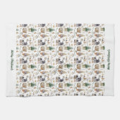 Weihnachtszwerge im nordischen Bauernstil Geschirrtuch (Horizontal)