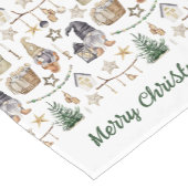 Weihnachtszwerge im nordischen Bauernstil Kurzer Tischläufer (Ecke)