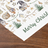 Weihnachtszwerge im nordischen Bauernstil Kurzer Tischläufer