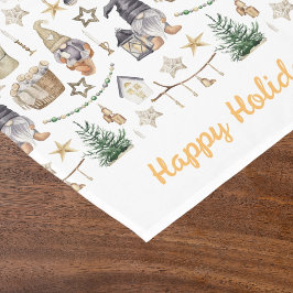 Weihnachtszwerge im nordischen Bauernstil Kurzer Tischläufer