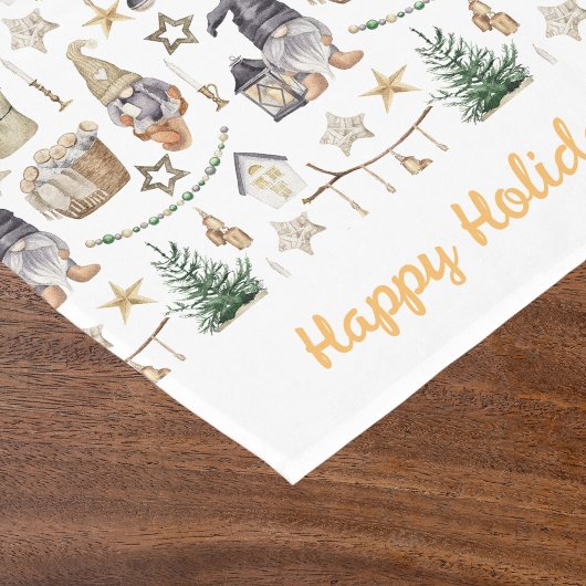 Weihnachtszwerge im nordischen Bauernstil Kurzer Tischläufer