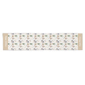 Weihnachtszwerge in Beige Kurzer Tischläufer (Horizontal)