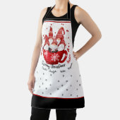 Weihnachtszwerge in den roten individuellen Namen Schürze (InSitu)