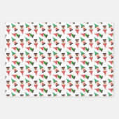 Weihnachtszwerge mit gefliestem Muster Geschenkpapier Set (Vorderseite 3)