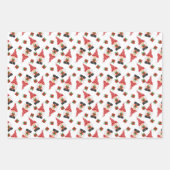 Weihnachtszwerge mit gefliestem Muster Geschenkpapier Set (Vorderseite 2)