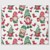 Weihnachtszwerge nahtlos geschenkpapier (Flach)