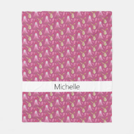 Weihnachtszwerge und Rentiere mit Handschuhen Fleecedecke