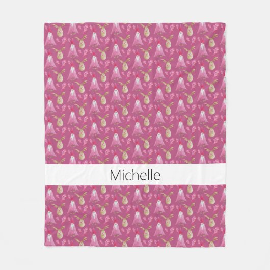 Weihnachtszwerge und Rentiere mit Handschuhen Fleecedecke (Vorderseite)