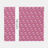 Weihnachtszwerge und Rentiere mit Handschuhen Fleecedecke (Vorderseite (Horizontal))