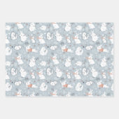 Weihnachtszwerge, Waldtiere Wintermuster Geschenkpapier Set (Vorderseite 2)