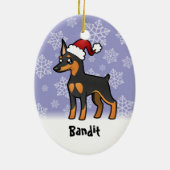 WeihnachtsZwergpinscher/Manchester Terrier Keramikornament (Hinten)