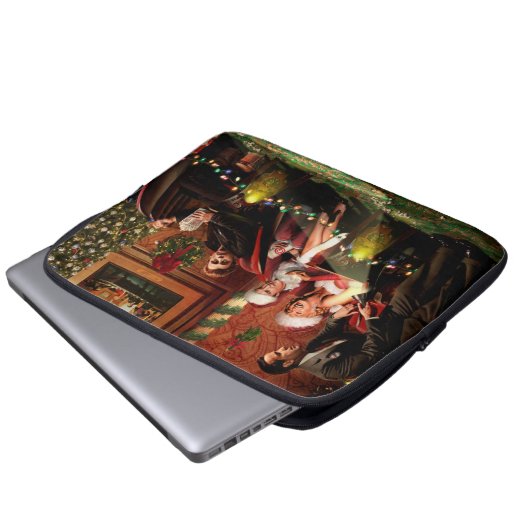 Weihnachtszwischenspiel Laptopschutzhülle (Vorne Knopf)