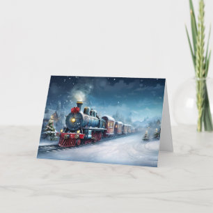 Weihnachtzug Feiertagskarte